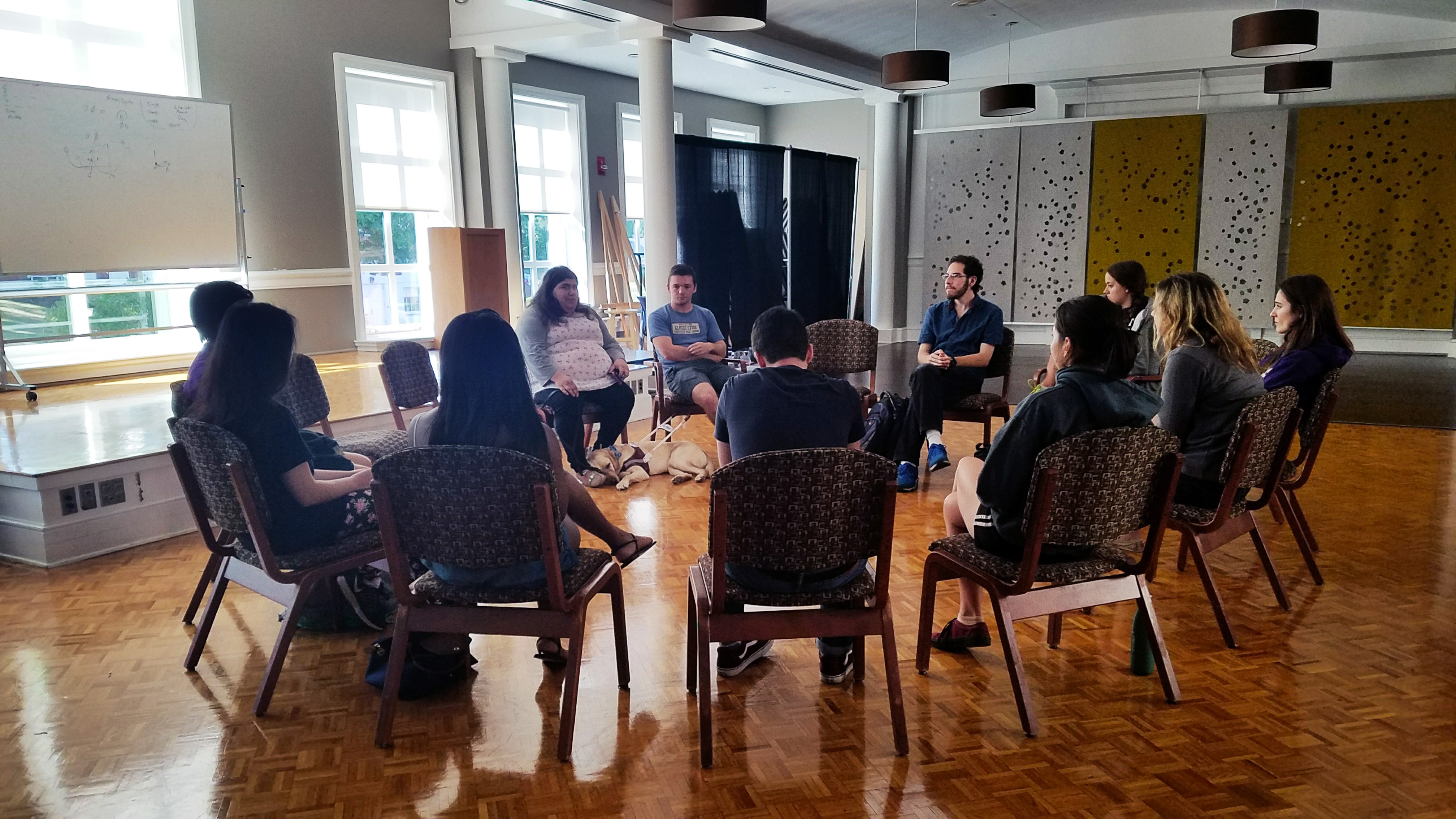 Eleven students, including forum organizers Annika Ariel ’19 and Matt Walsh ’19, gathered in a circle in Friedmann Room on Friday, Sept. 22, to discuss issues of accessibility on campus. 